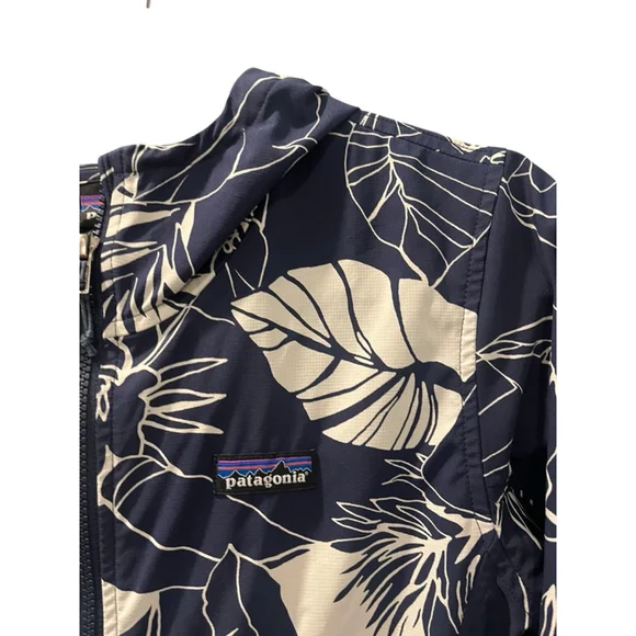 Patagonia Bajadas Hooded Full Zip Jacket Women's Size Small Tropical Lightweight